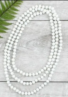 * White Crystal 60 Layering Necklace