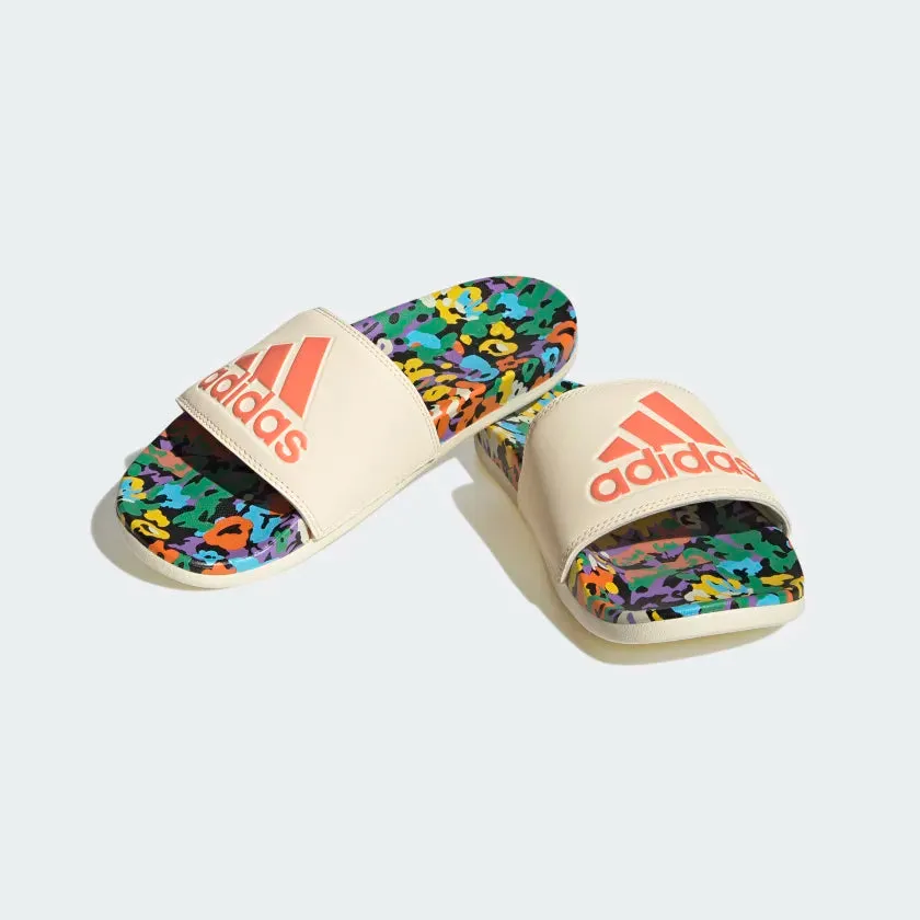 Adidas Adilette Comfort Slides - Coral Fusion/Ecru Tint