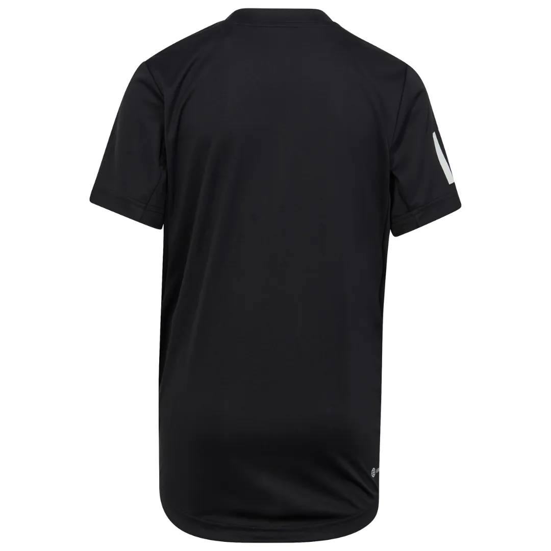 Adidas Club Tennis 3-Stripes Junior T-Shirt - Black