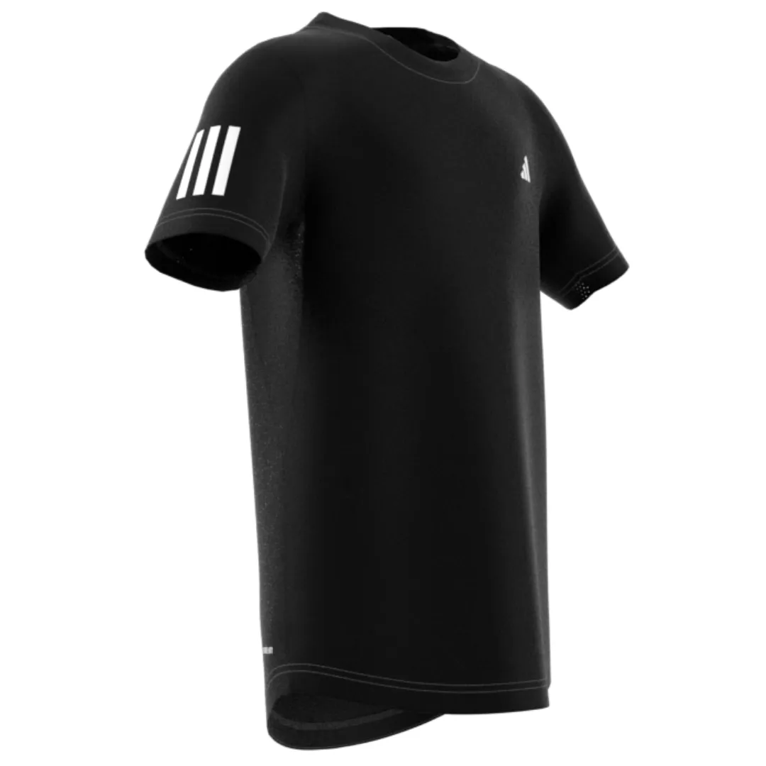 Adidas Club Tennis 3-Stripes Junior T-Shirt - Black