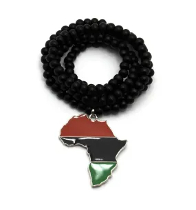 Africa on Black Beads