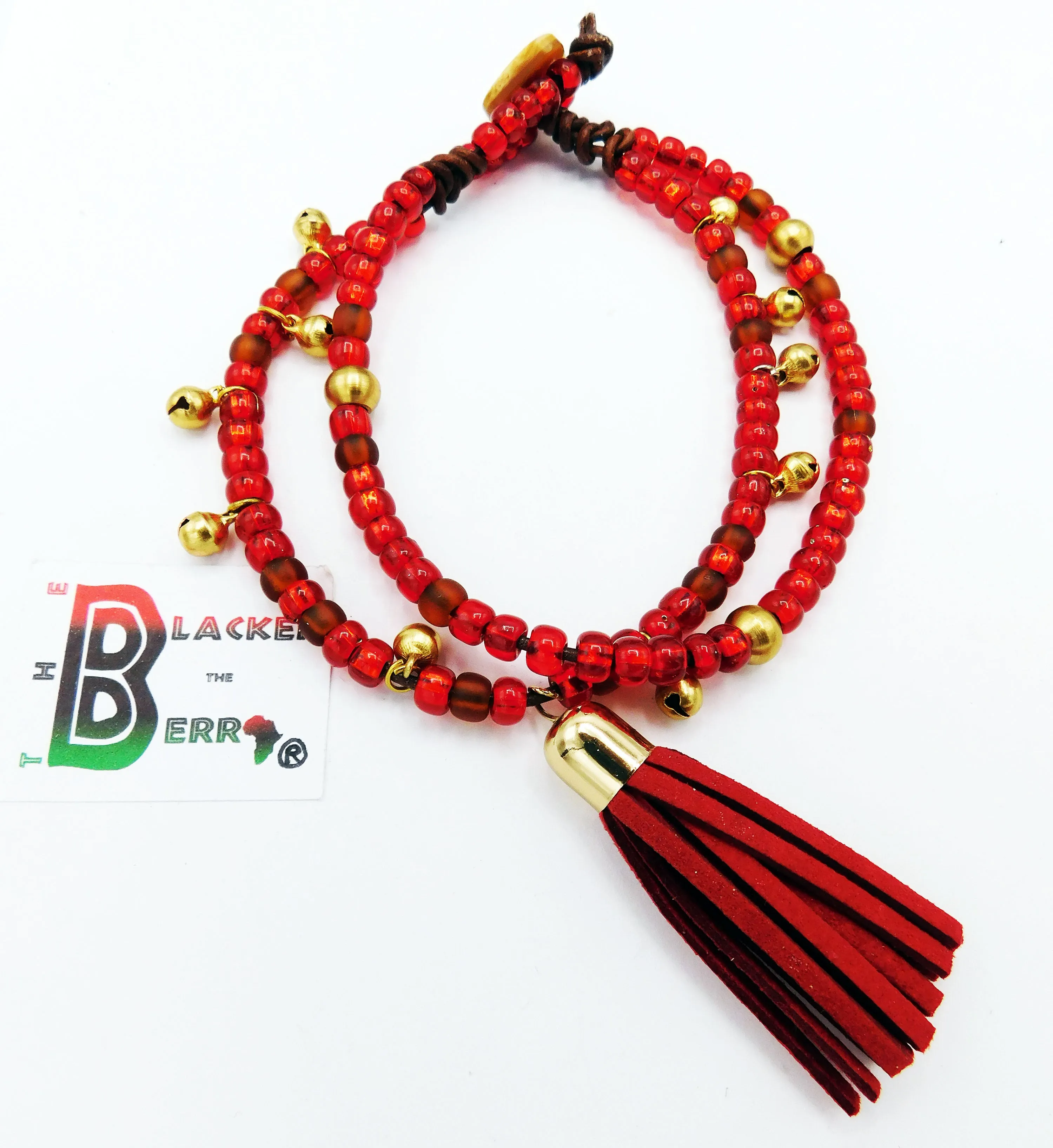 Anklets Red Beaded Women Jewelry Dancing Handmade