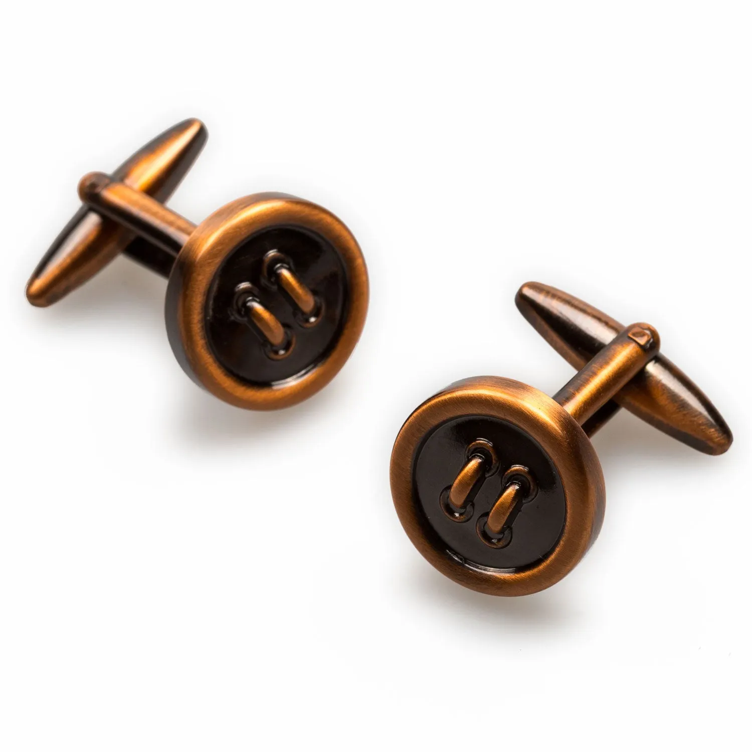 Antique Copper Button Cufflinks