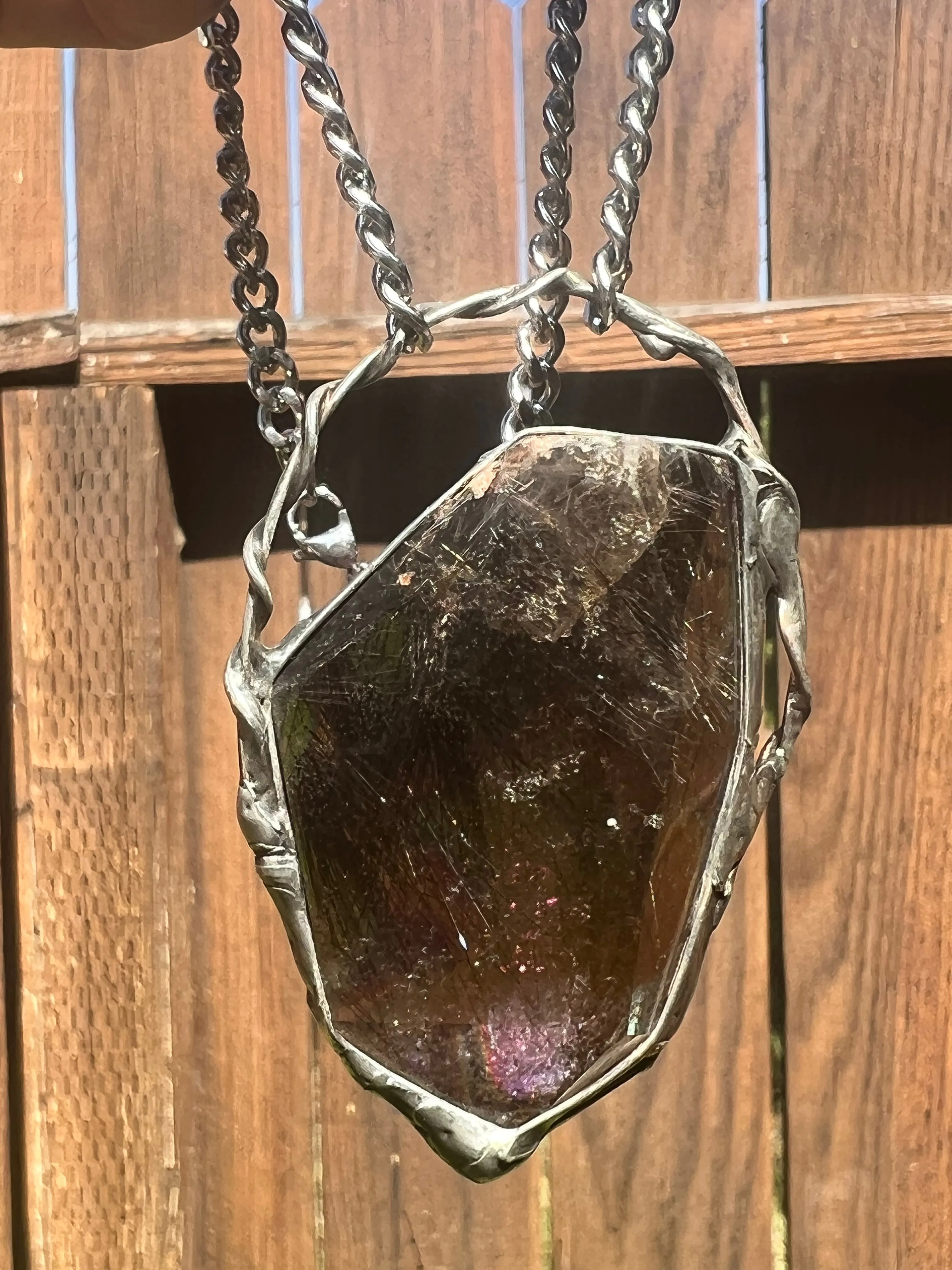 Aura coated Rutilated Quartz