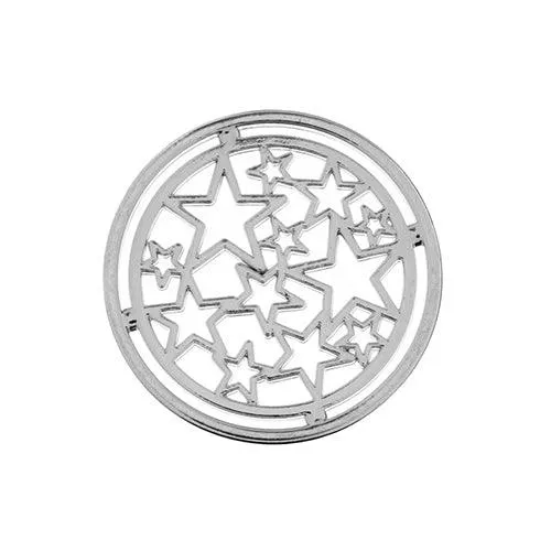 Beadwork Finding - Circle w/Stars, 22mm  per pair