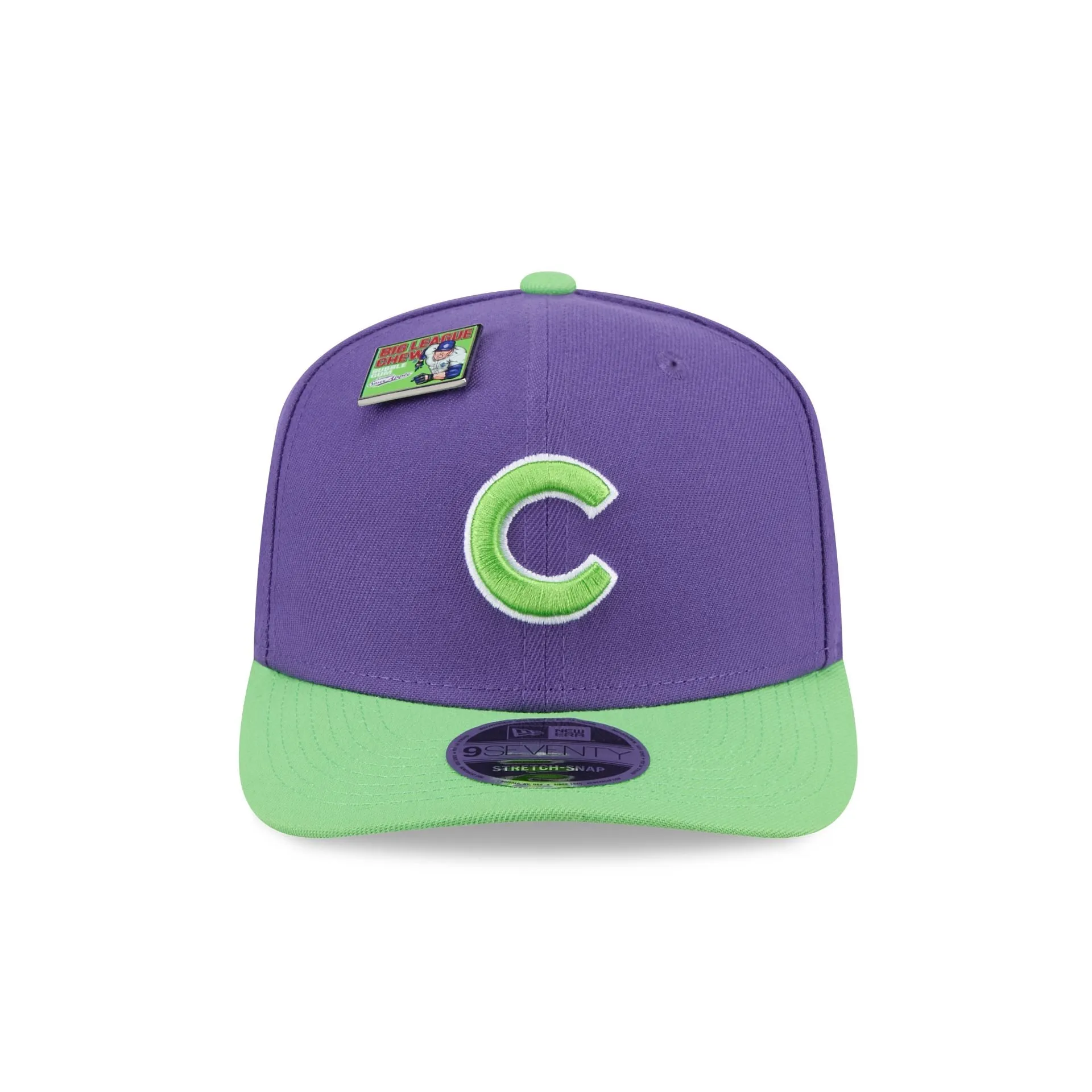 Big League Chew X Chicago Cubs Swingin' Sour Apple 9SEVENTY Stretch-Snap Hat