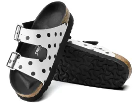 Birkenstock: Arizona Platform White-Black Dots