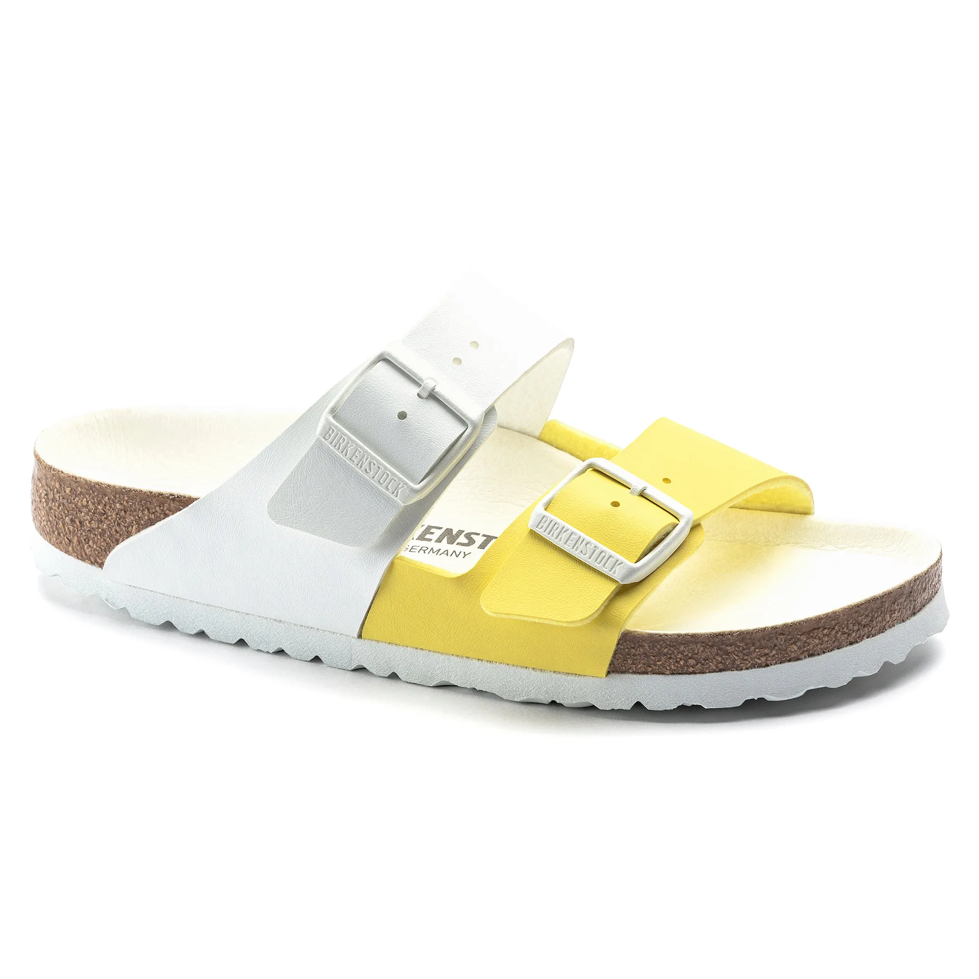 Birkenstock Limited Edition Arizona Split white/lime sour Birko-Flor