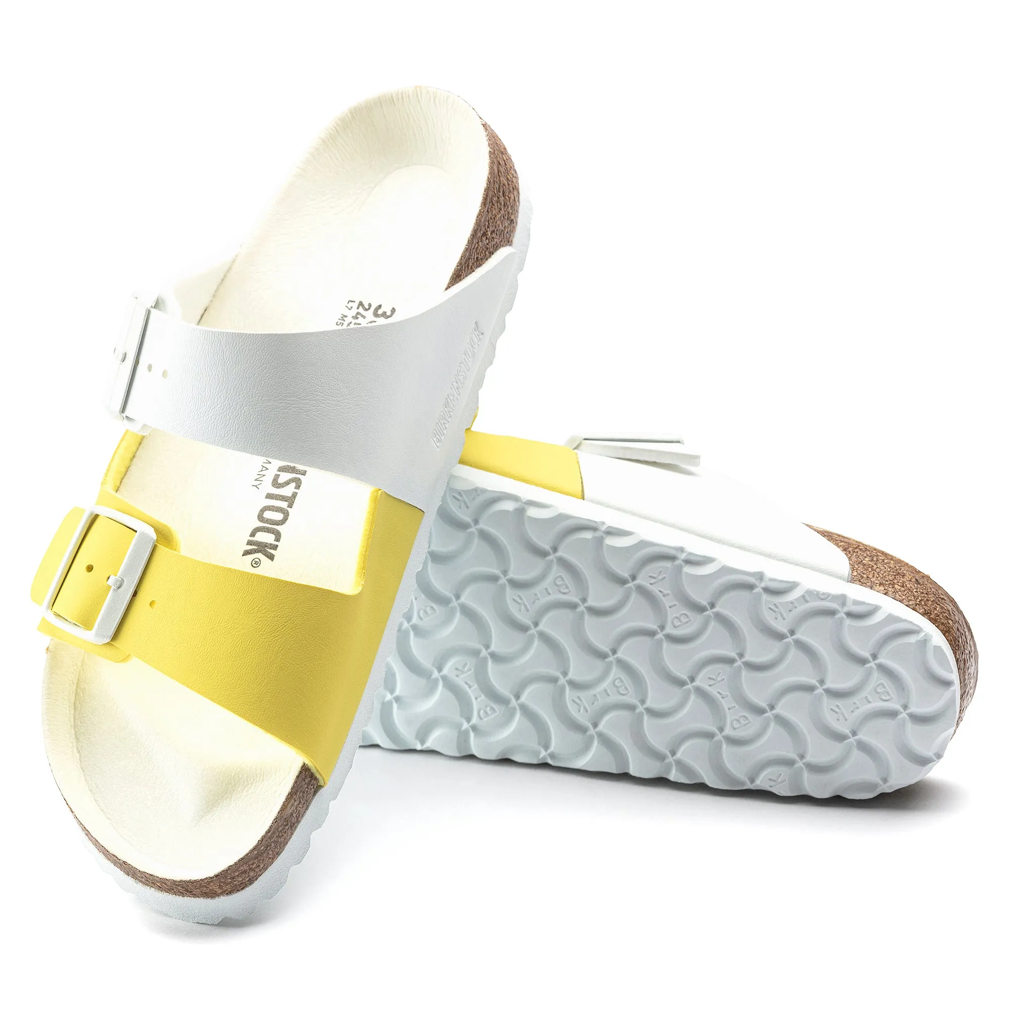 Birkenstock Limited Edition Arizona Split white/lime sour Birko-Flor