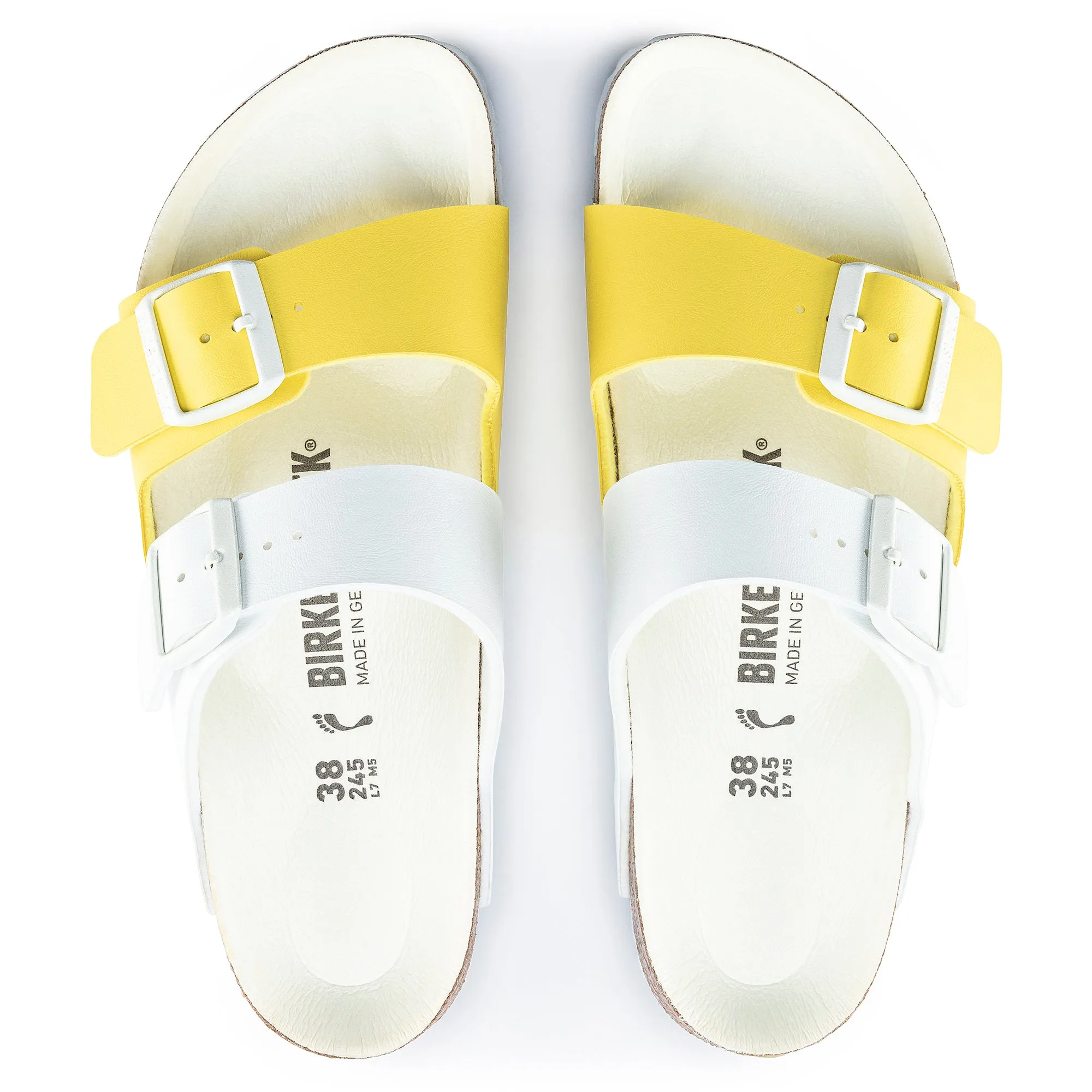 Birkenstock Limited Edition Arizona Split white/lime sour Birko-Flor