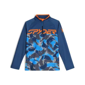 Boys Camo Half Zip - True Navy