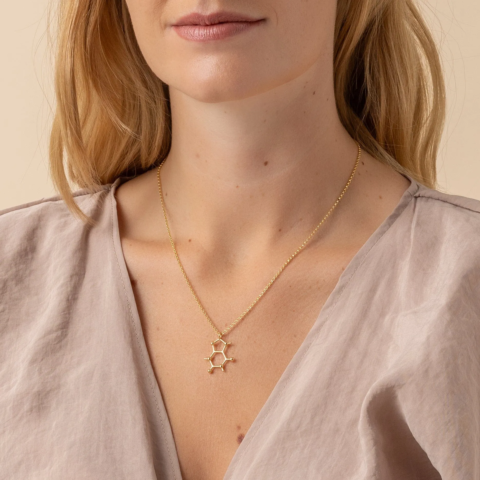 caffeine necklace | gold vermeil