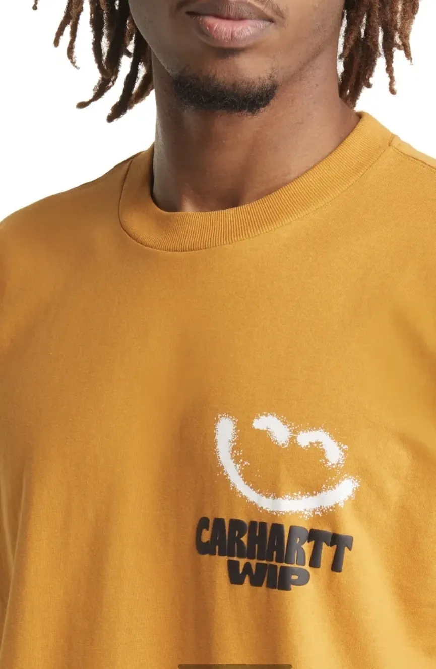 Carhartt  |Street Style U-Neck Plain Cotton Short Sleeves Logo T-Shirts