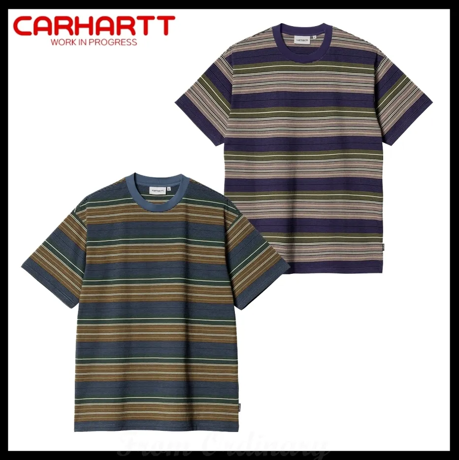 Carhartt  |Stripes Unisex Street Style Short Sleeves T-Shirts