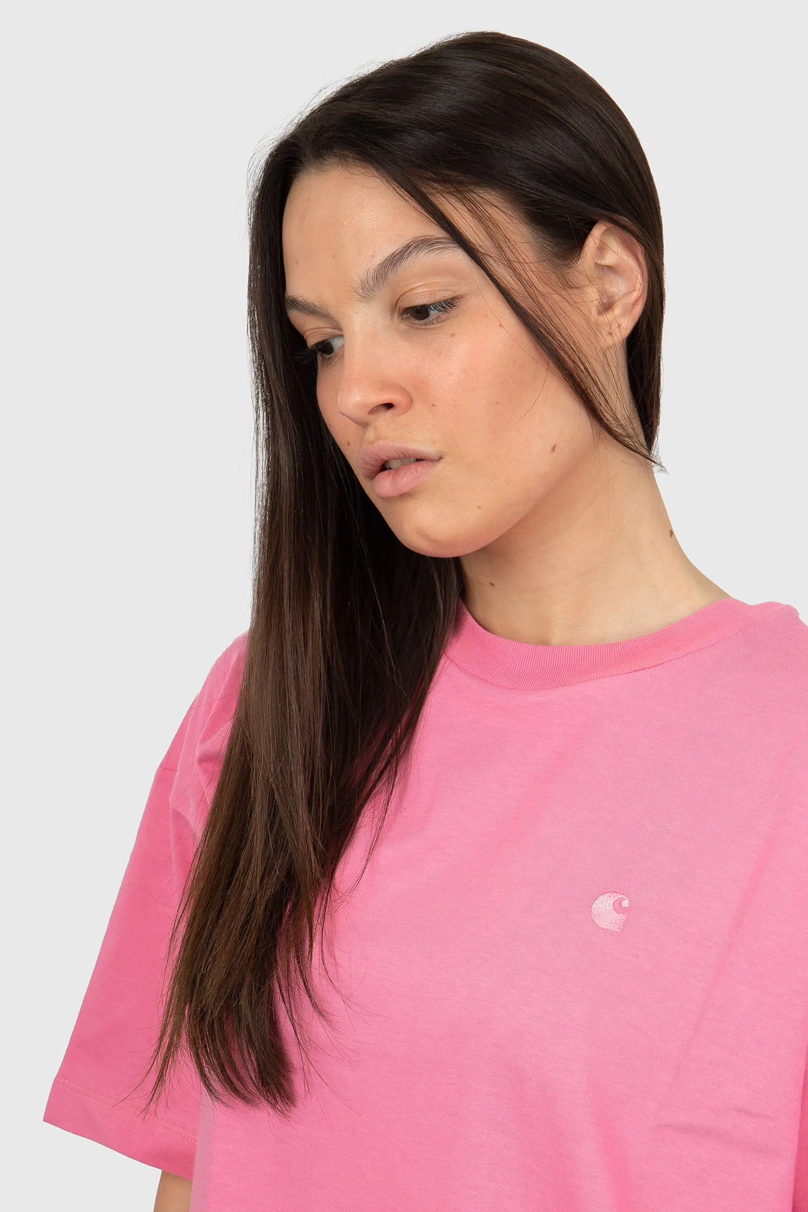 Carhartt Wip W' S/s Chester T-shirt Rosa Donna