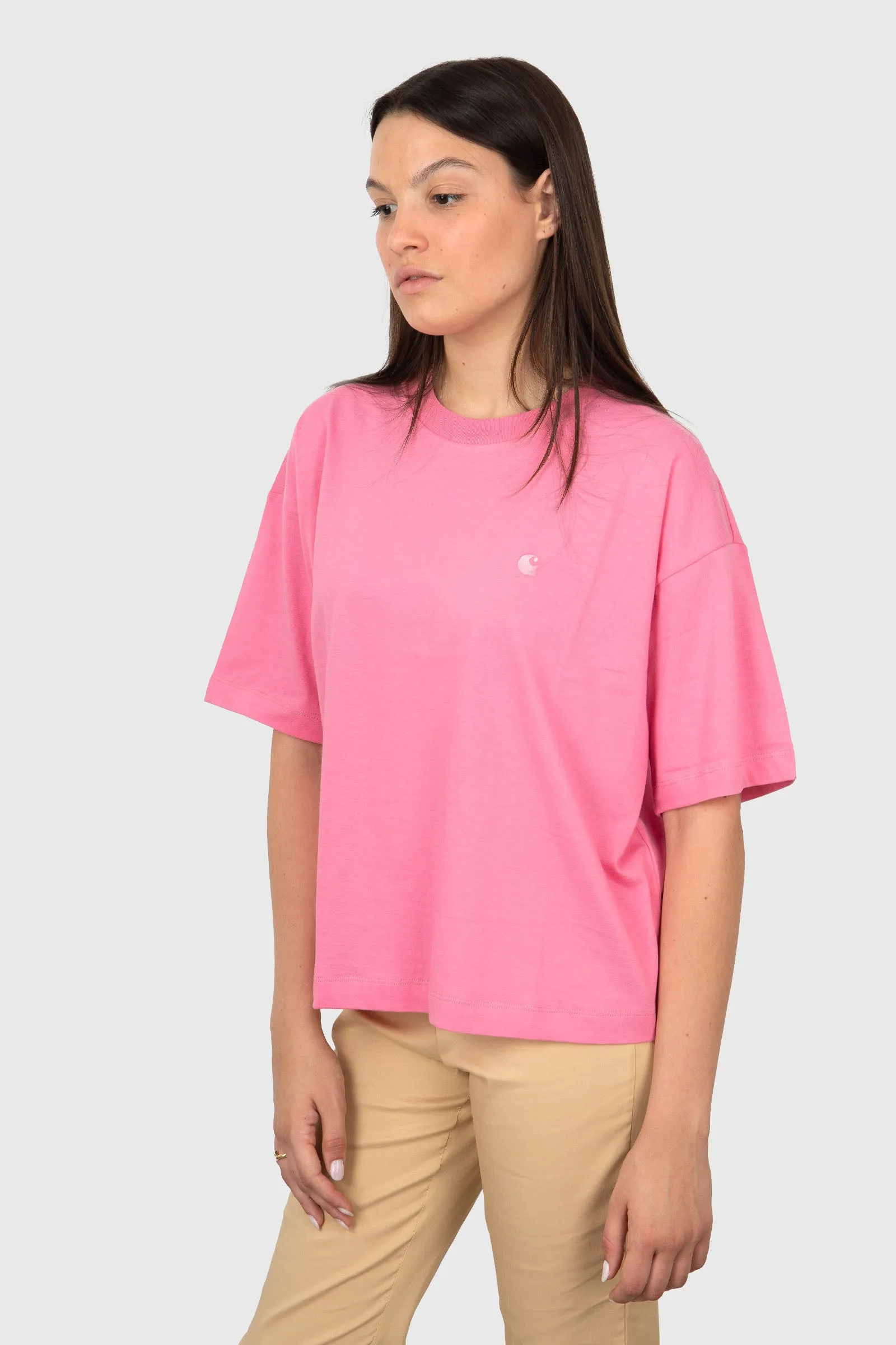 Carhartt Wip W' S/s Chester T-shirt Rosa Donna