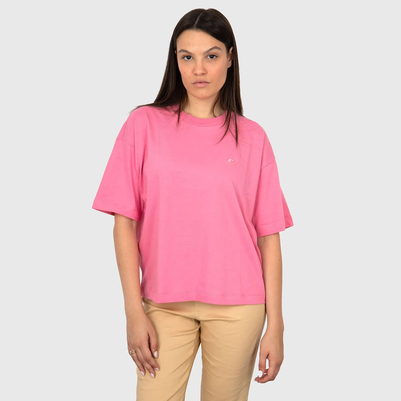 Carhartt Wip W' S/s Chester T-shirt Rosa Donna