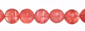 Cherry Quartz Faceted Round 6mm