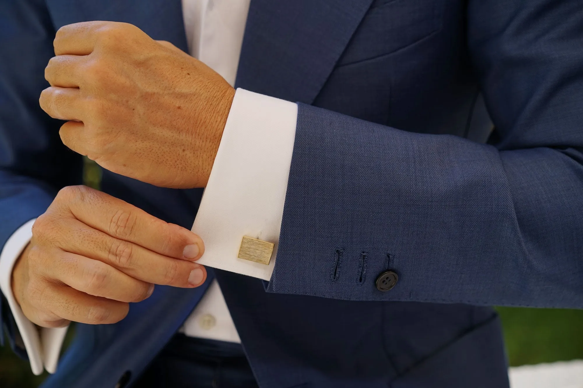 Classic Gold Rectangle Cufflinks