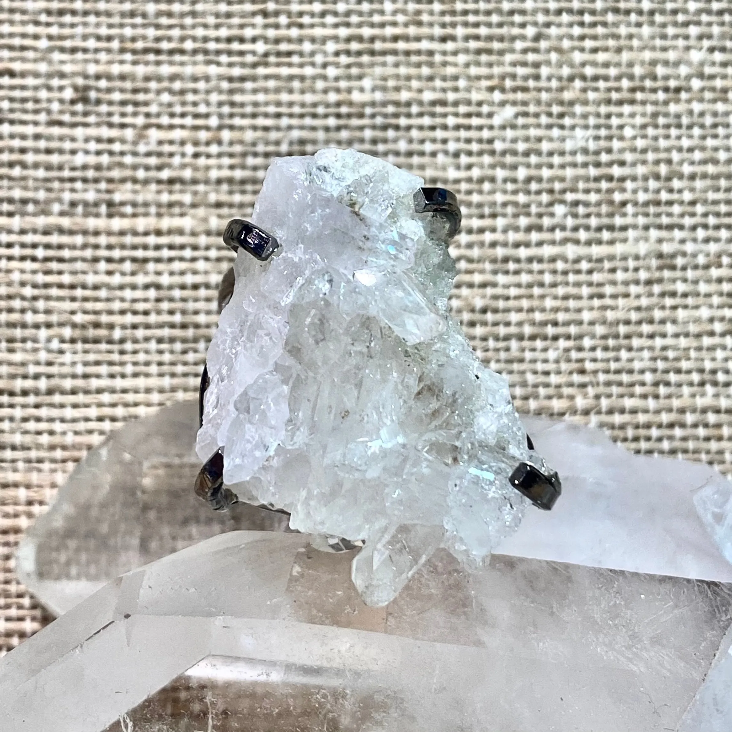 Clear Quartz Cluster Ring #23