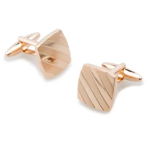 Cleopatra Brushed Rose Gold Cufflinks