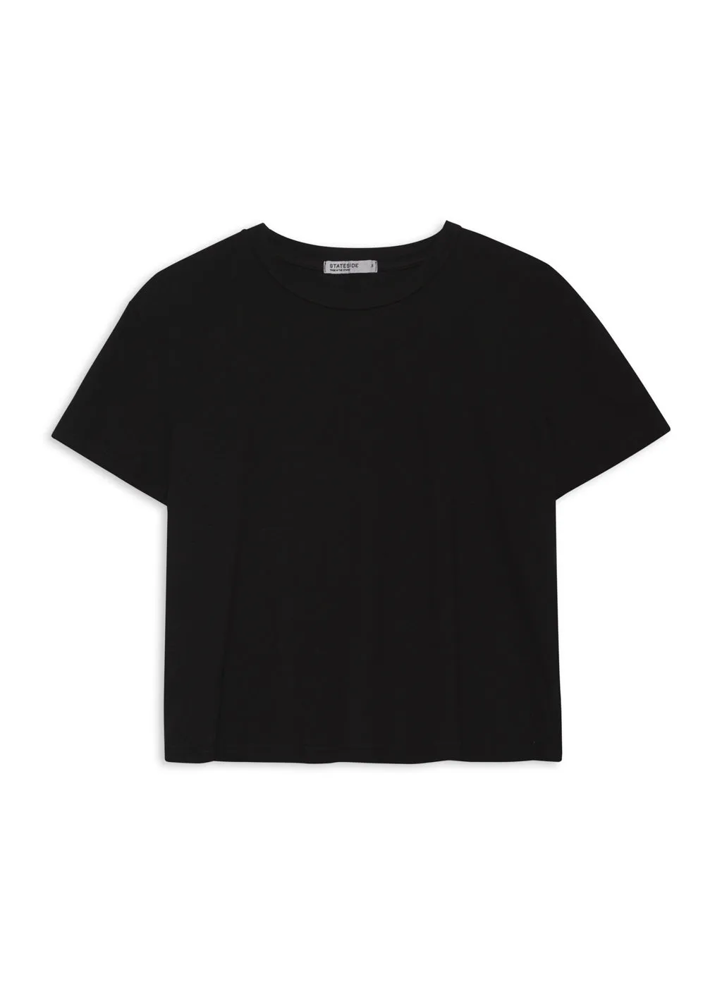 Cloud Jersey Short Sleeve Crew in Black