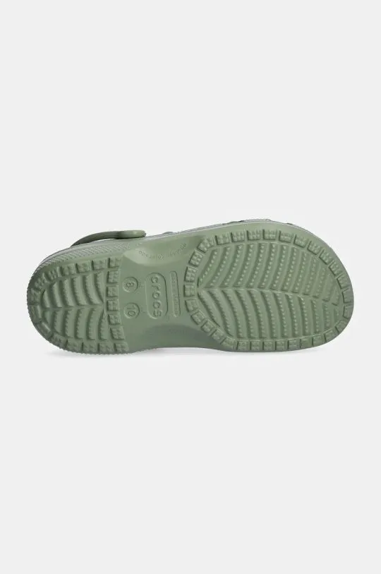 Crocs sliders Classic Lockdown Clog men's green color 210393