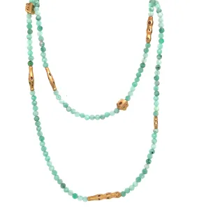 Emerald Flora Bead Necklace