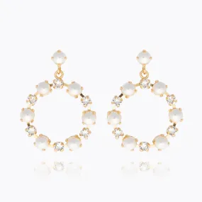 Eternity Pearl Earrings / Pearl + Crystal