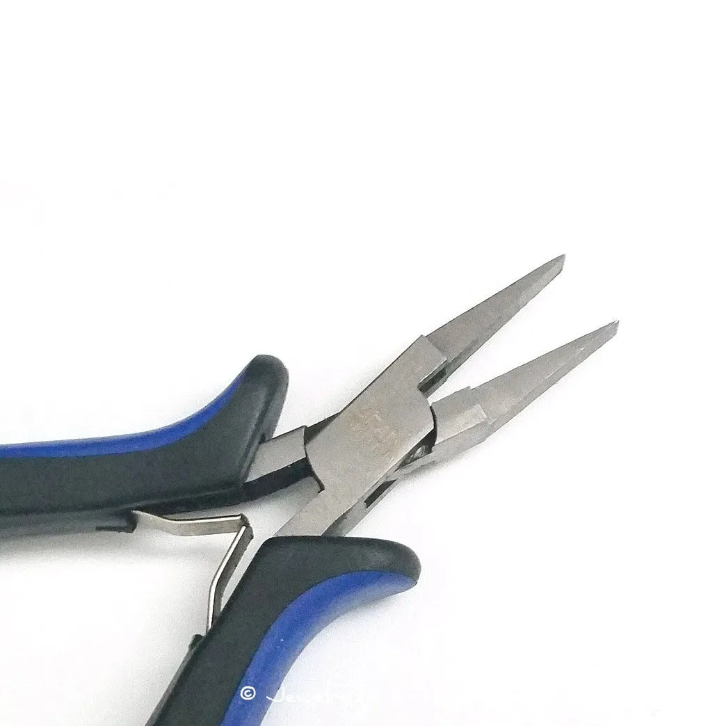 Flat Nose Pliers, Jewelry Making Tools, Ergonomic Grip Handles, Box Joint, Return Leaf Spring, Beadsmith Brand, #1161