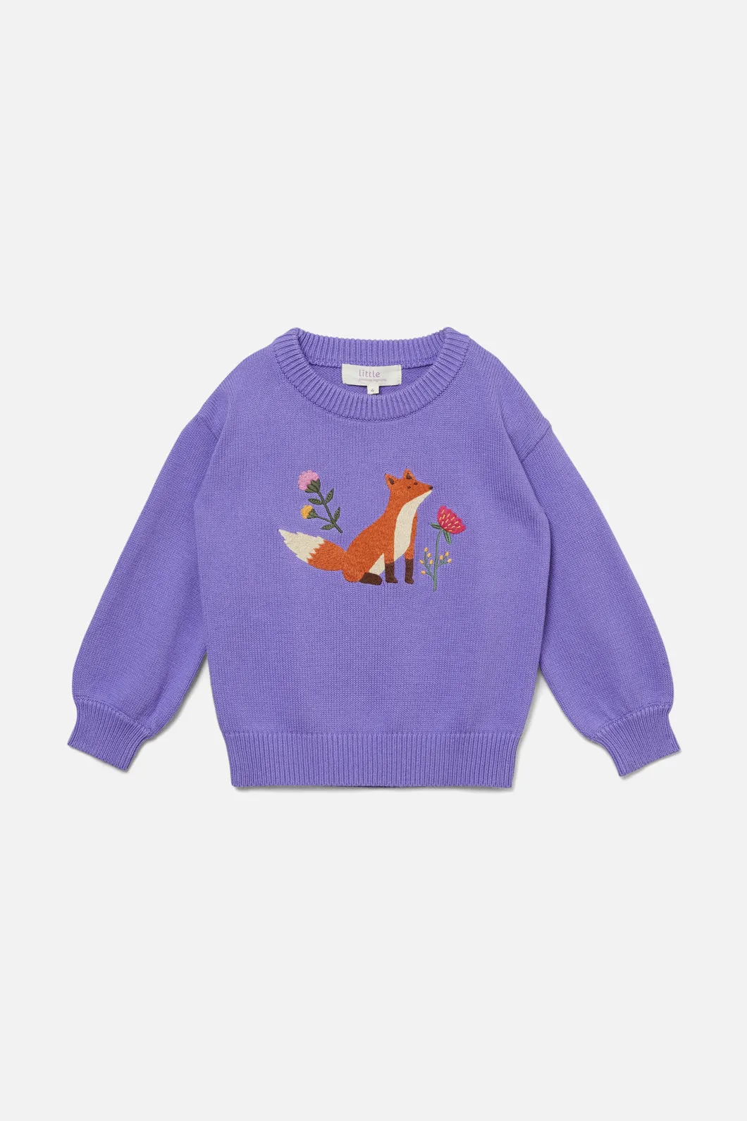 Fox Emb Kids Knit