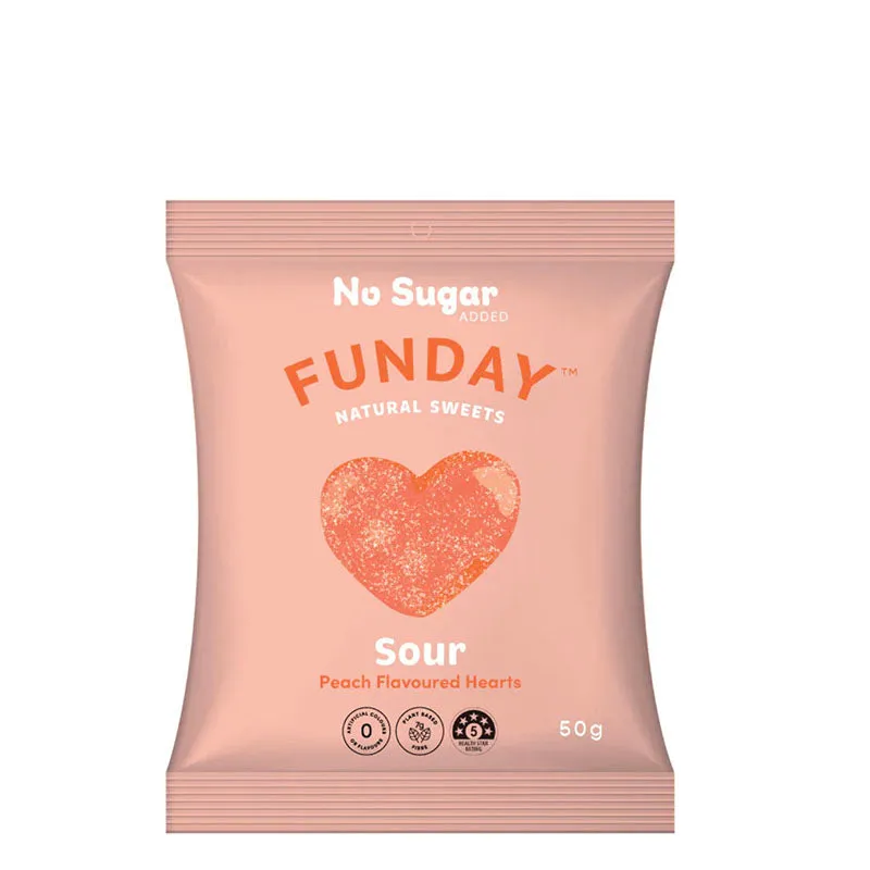 FUNDAY Natural Sweets - Sour Peach Hearts