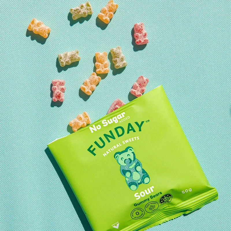 FUNDAY Natural Sweets - Sour Vegan Gummy Bears