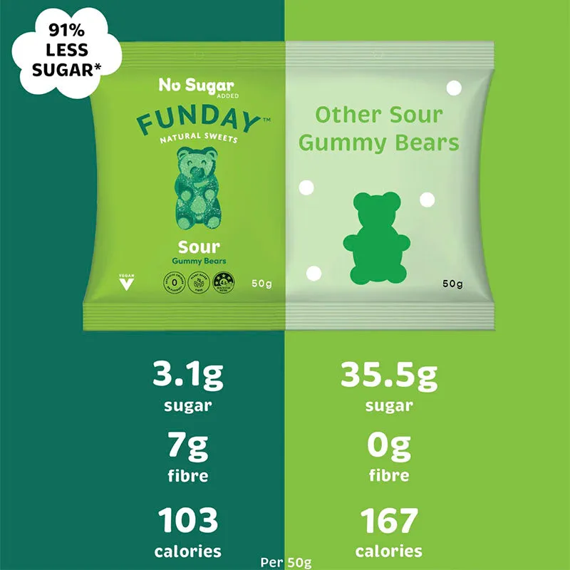 FUNDAY Natural Sweets - Sour Vegan Gummy Bears