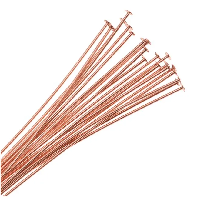 Genuine Copper Head Pins - 22 Gauge Thick 3 Inches Long (24 Pieces)