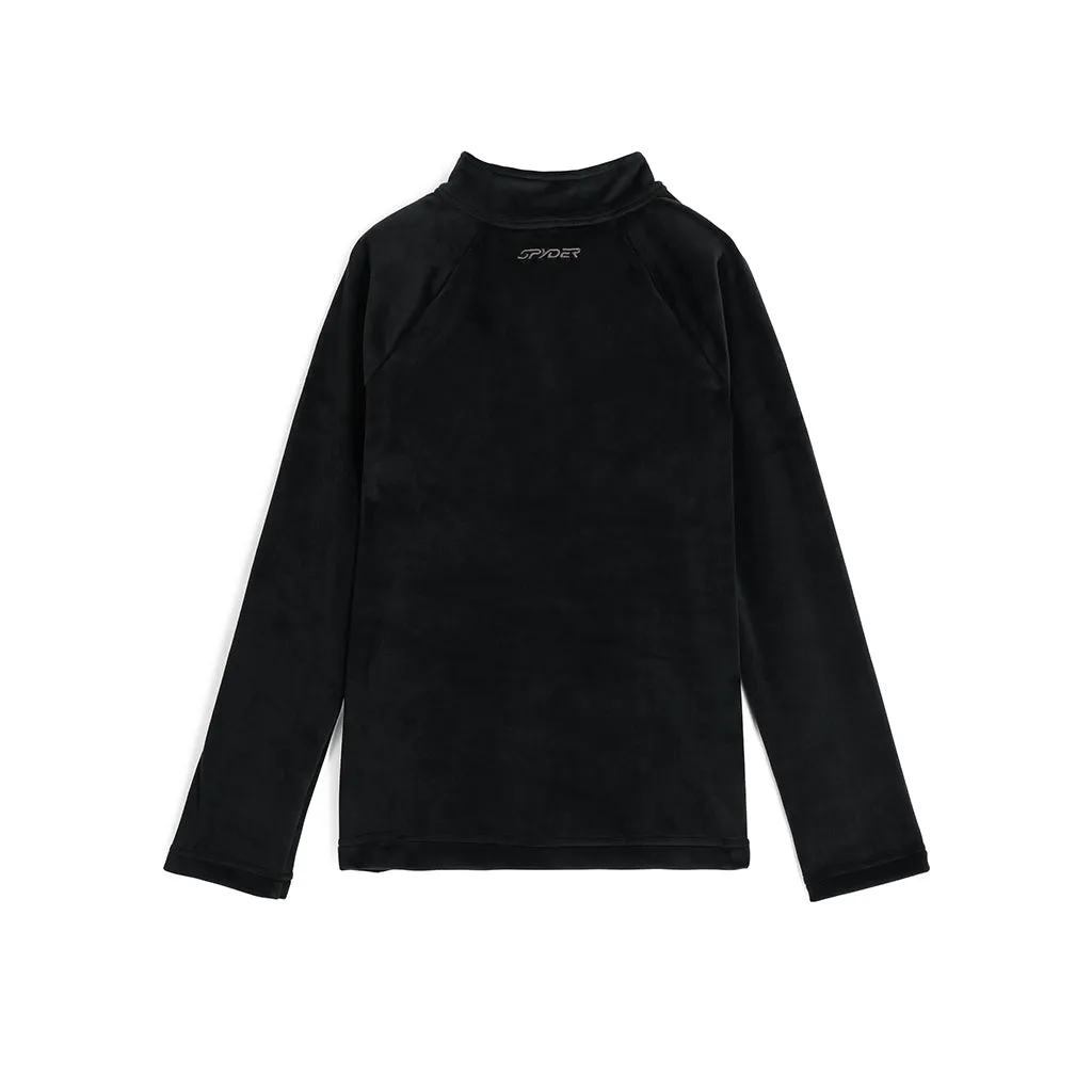 Girls Shimmer Bug Half Zip - Black