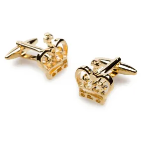 Gold Crown Cufflinks