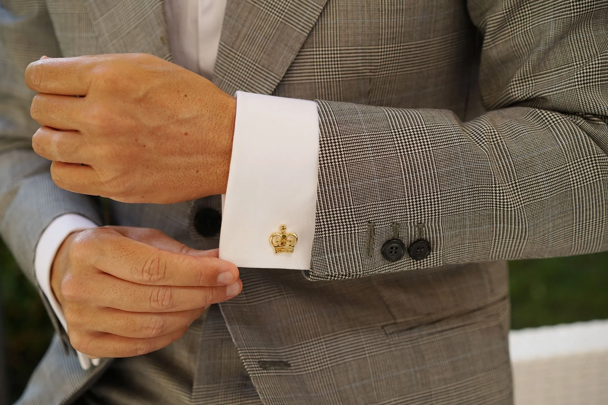 Gold Crown Cufflinks