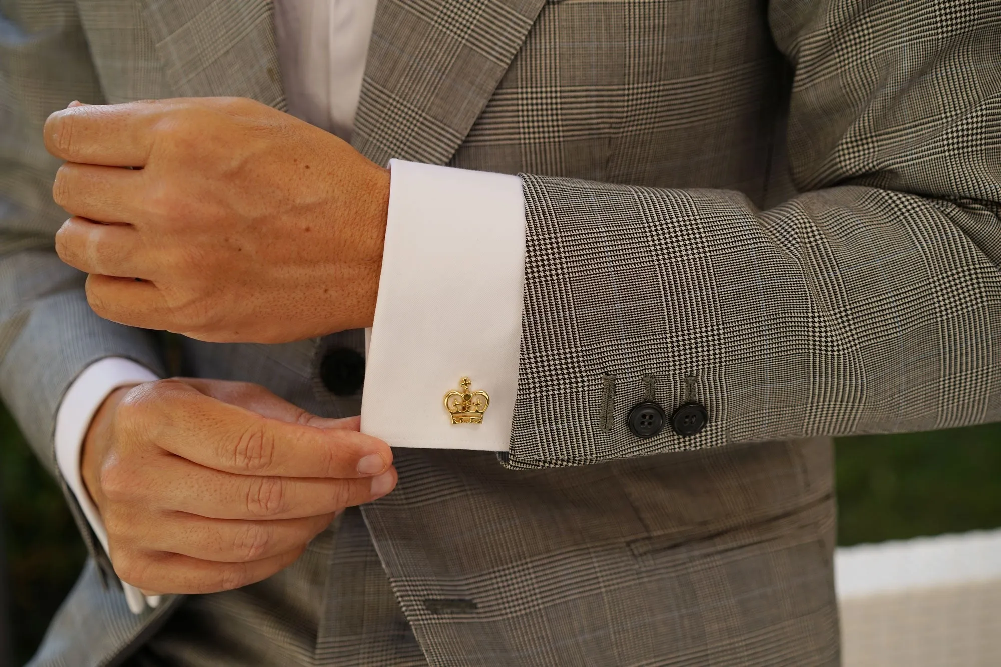 Gold Crown Cufflinks