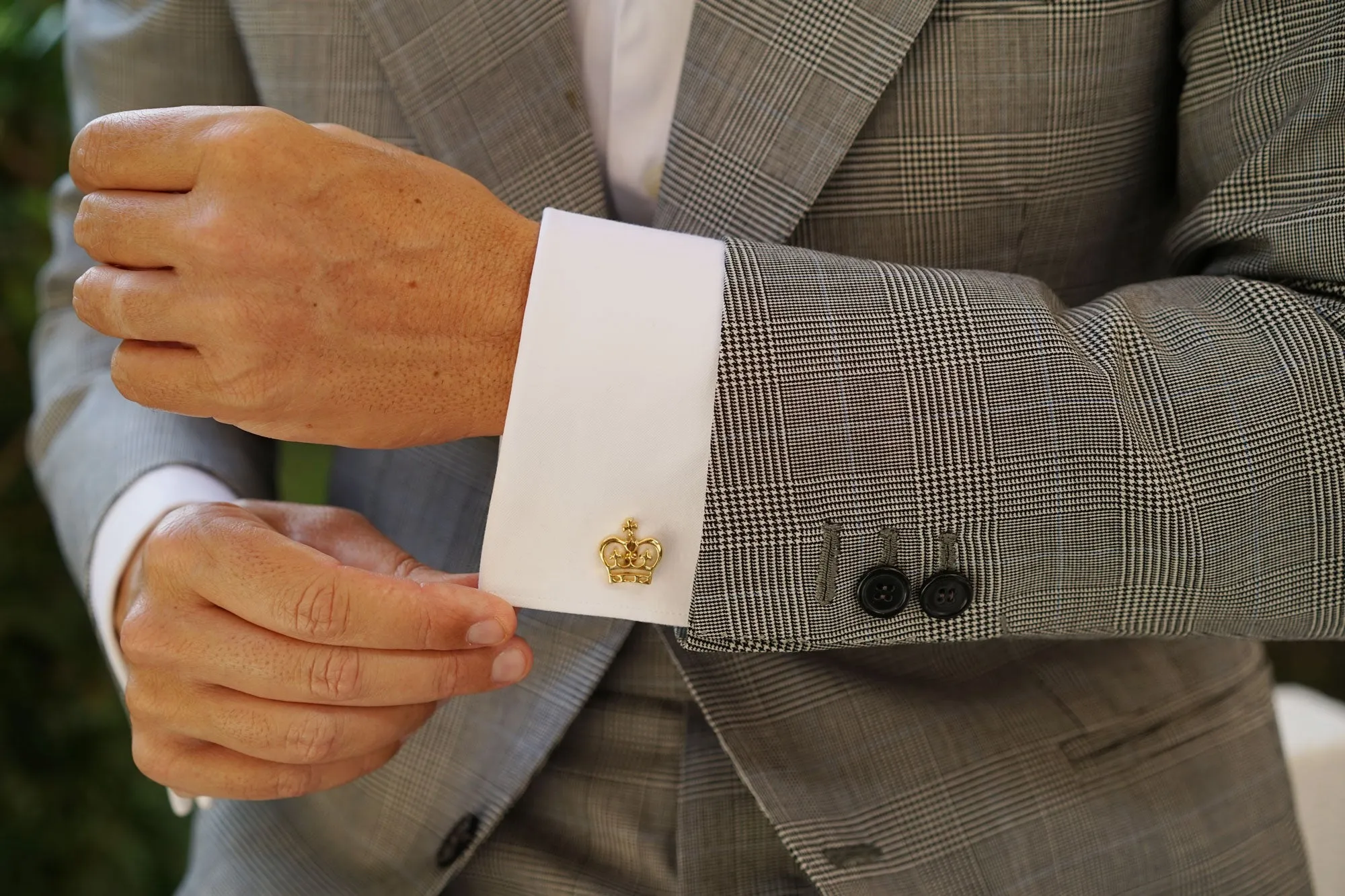 Gold Crown Cufflinks