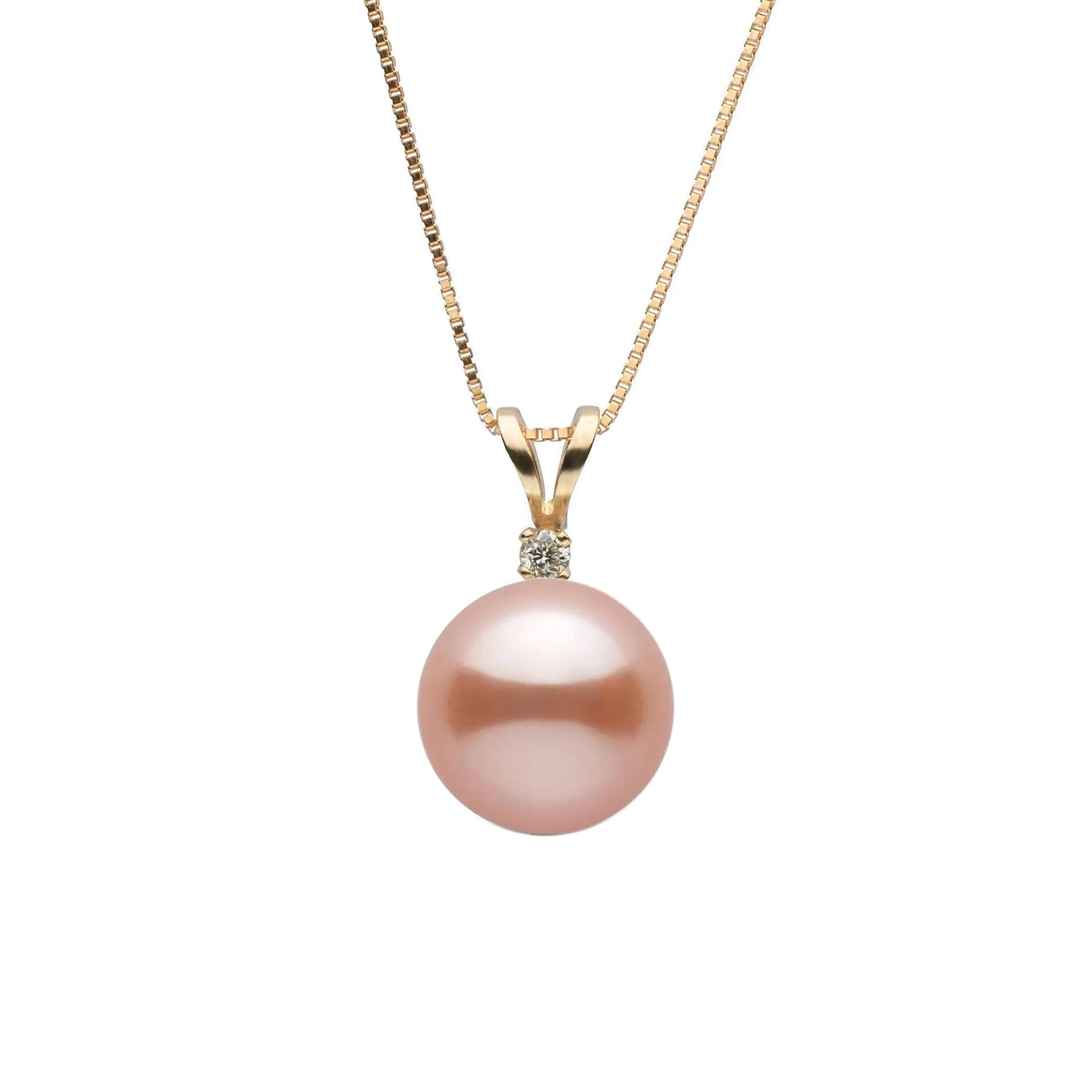 Harmony Collection 8.5-9.0 mm Pink Freshadama Freshwater Pearl & Diamond Pendant