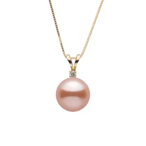 Harmony Collection 8.5-9.0 mm Pink Freshadama Freshwater Pearl & Diamond Pendant