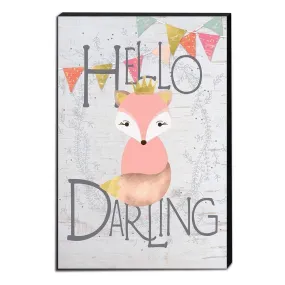 Hello Darling Fox Canvas 12 x 18