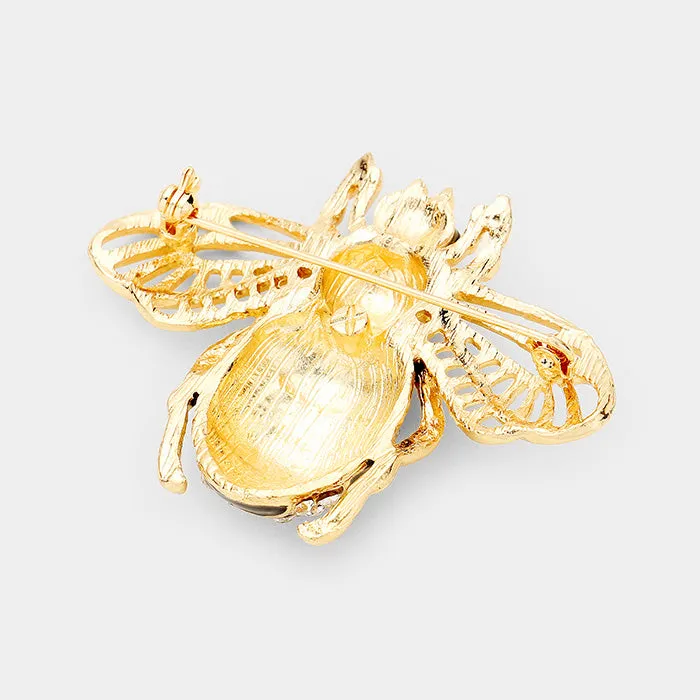 iLLASPARKZ Crystal Honey Bee Pin Brooch