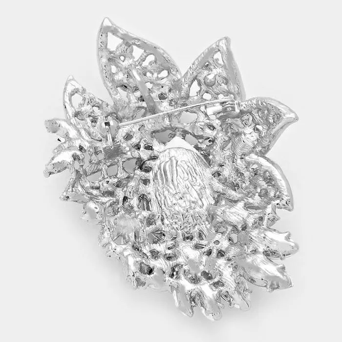 iLLASPARKZ Crystal Rhinestone Petal Brooch / Pendant