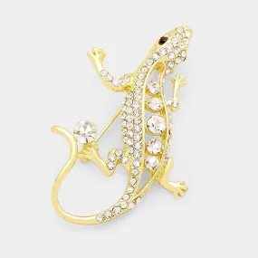 iLLASPARKZ Pave Lizard Brooch