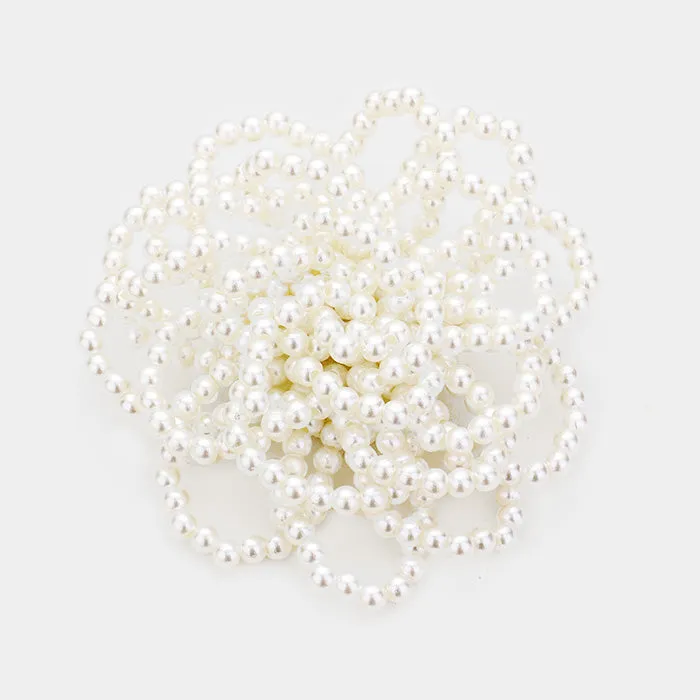 iLLASPARKZ Tiny Pearl Cluster Floral Brooch