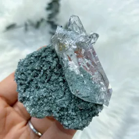 Incredible & Rare! Green Samadhi Himalayan Quartz Intricate Cluster ~Locality: Himalayas