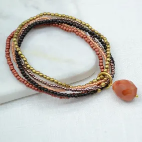 Karuna Carnelian Beaded Bracelet