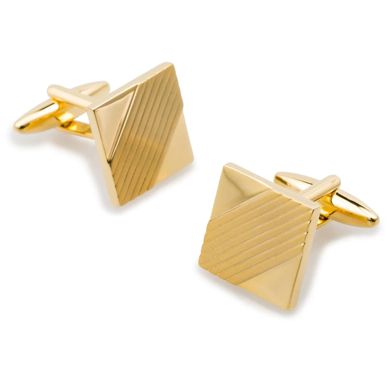 King Louis Gold Square Cufflinks